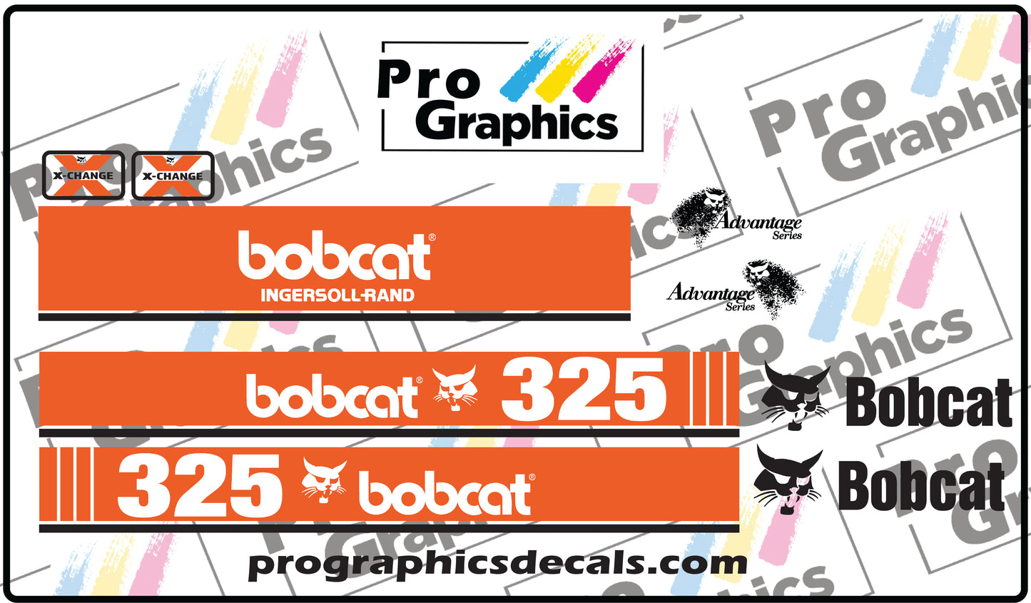 Bobcat 325 Excavator Decal Set