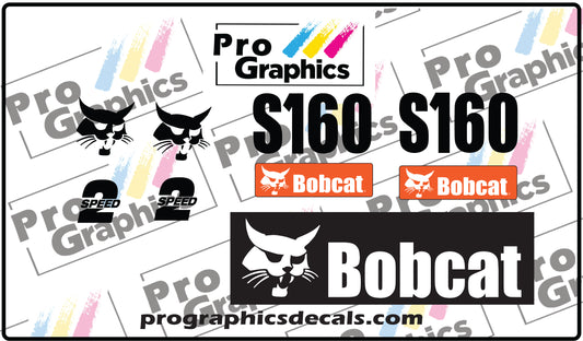 Bobcat S160 Skidsteer Aftermarket Decals