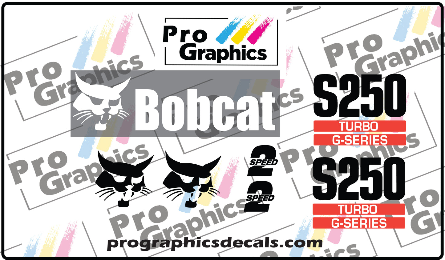 BOBCAT S250 TURBO G SERIES Aftermarket Skidsteer Decals