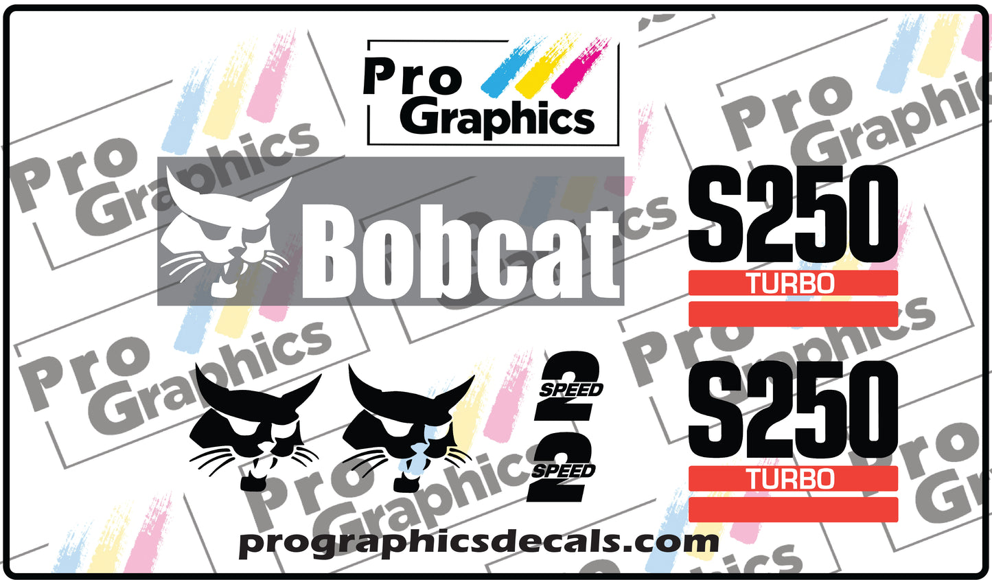 BOBCAT S250 TURBO Aftermarket Skidsteer Decals