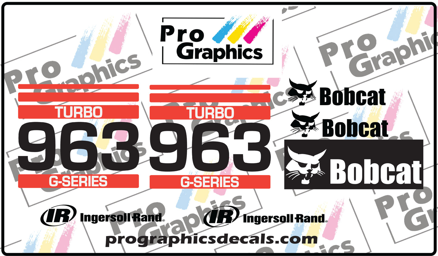 Bobcat 963G TURBO Skidsteer Aftermarket Decals