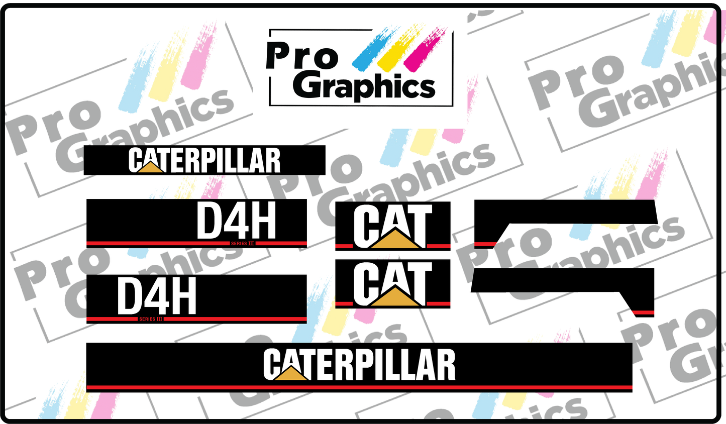 CAT D4H Aftermarket Decals