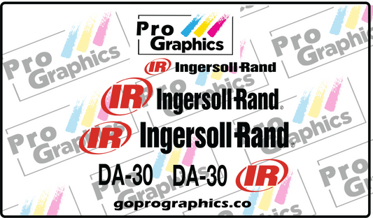 Ingersoll Rand DA30 Roller Decal Set