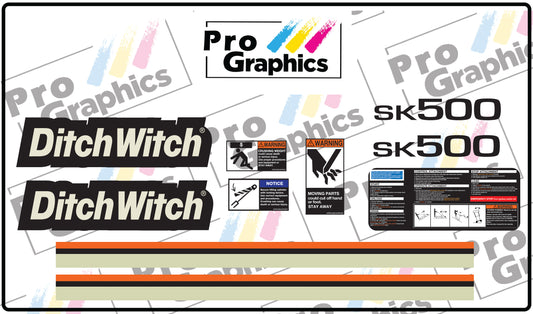 Ditch Wicth SK500 Miniskidsteer Aftermarket Decals