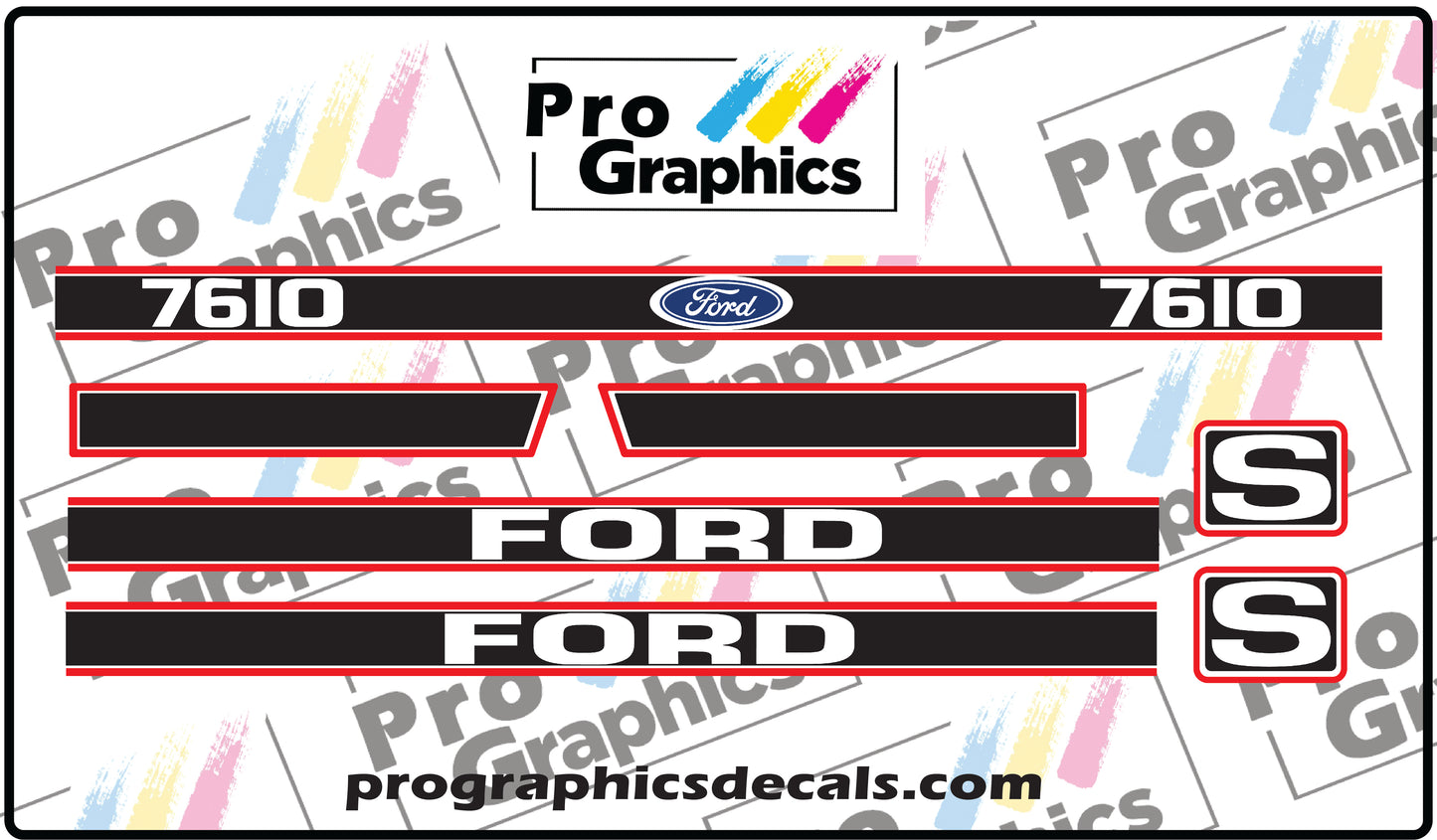 Ford 7610 Aftermarket Decals