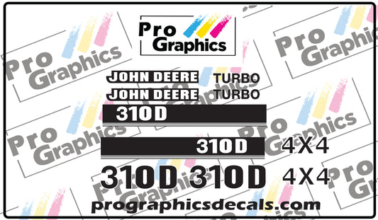 John Deere 310D Decal Set