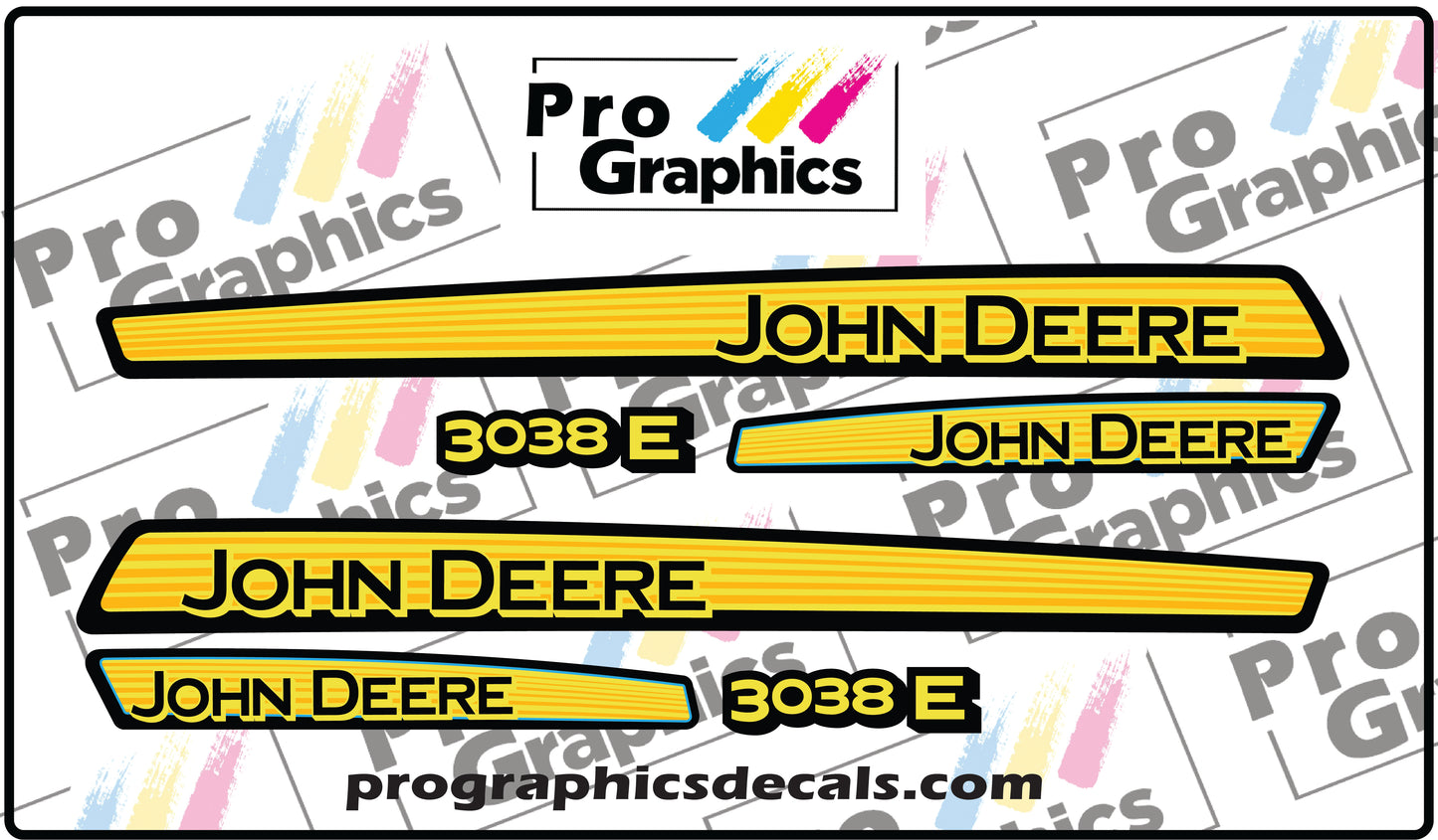 JD 3038E Aftermarket Decals