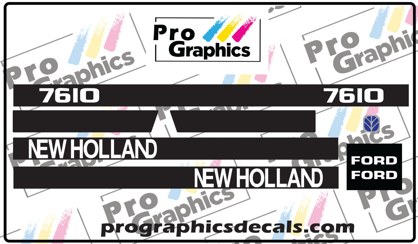 New Holland 7610 Decal Set