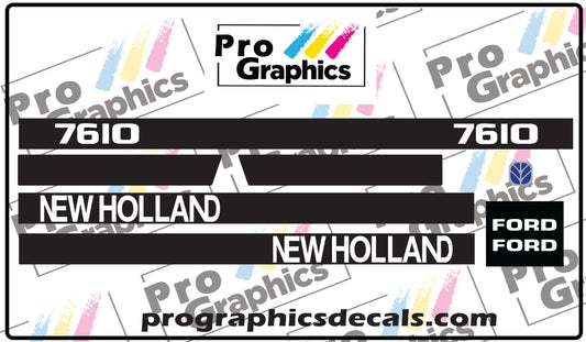 New Holland 7610 Decal Set