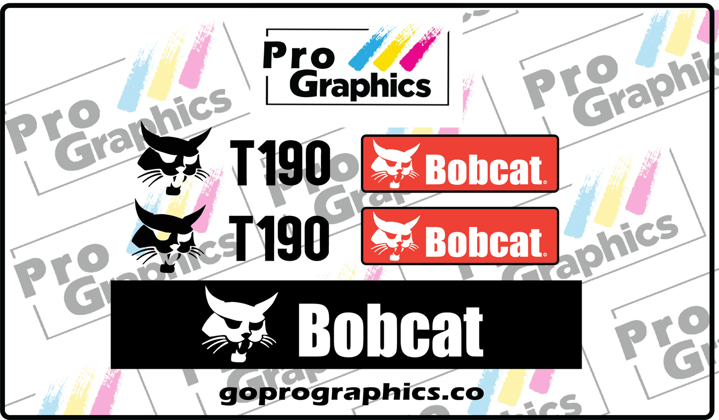 Bobcat T190 Skidsteer Aftermarket Decals