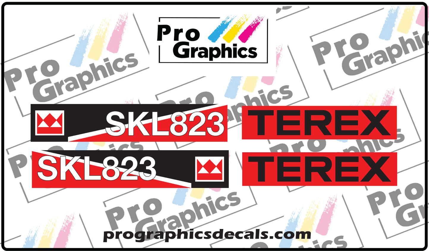 Terex SKL823 Aftermarket Decal Set